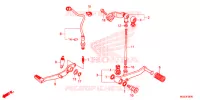 HOOFD STANDAARD/REMPEDAAL voor Honda CBR 500 R ABS 2014