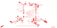 HOOFD STANDAARD/REMPEDAAL voor Honda CBR 500 R ABS 2014
