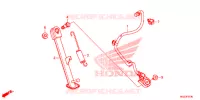 HOOFD STANDAARD/REMPEDAAL voor Honda CBR 500 R ABS 2014