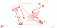 HOOFD STANDAARD/REMPEDAAL voor Honda CBR 500 R 2013