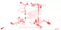 HOOFD STANDAARD/REMPEDAAL voor Honda CBR 500 R 2013