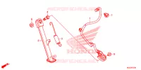 HOOFD STANDAARD/REMPEDAAL voor Honda CBR 500 R 2013