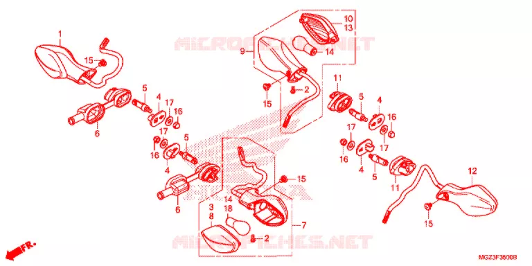 KNIPPERLICHT(2) Honda MOTO 500 CBR 2013  CBR500RD