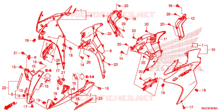 MIDDENKAP Honda MOTO 500 CBR 2013  CBR500RD