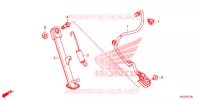 HOOFD STANDAARD/REMPEDAAL voor Honda CBR 500 R 2013