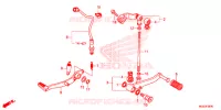 HOOFD STANDAARD/REMPEDAAL voor Honda CBR 500 R 2013