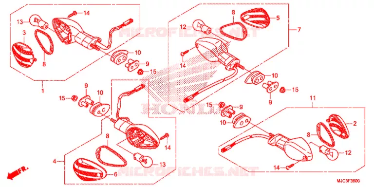 KNIPPERLICHT(2) Honda MOTO 600 CBR 2013  CBR600RAD