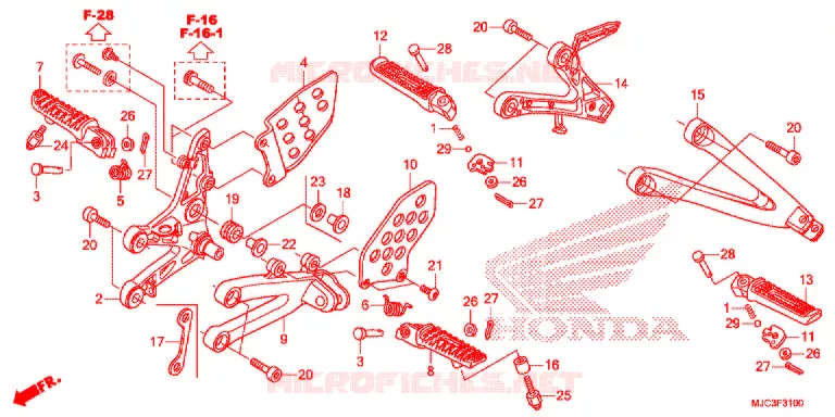 OPSTAP/KICKARM/ WISSEL PEDAAL Honda MOTO 600 CBR 2014  CBR600RAD