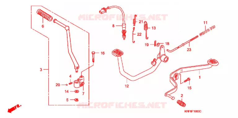 PEDAAL/KICKSTARTER ARM Honda MOTO 125 CG 2003  CGL1251WH3