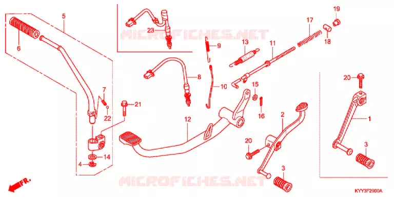 PEDAAL/KICKSTARTER ARM Honda MOTO 125 ACE 2014  CGX125SHE