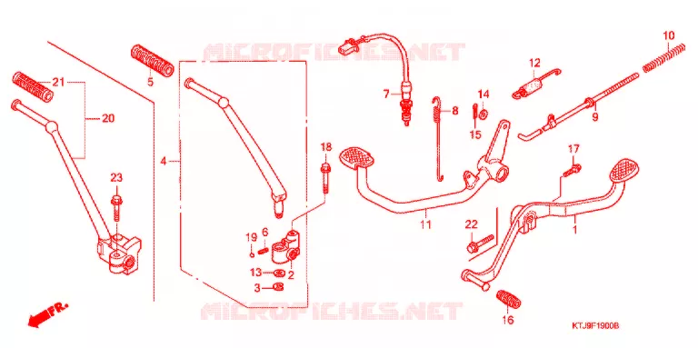 PEDAAL/KICKSTARTER ARM Honda MOTO 125 STORM 2005  CGR1252SH5