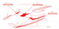 EMBLEEM/STREEP (2) voor Honda GR 125 2008