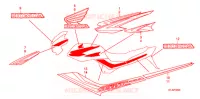 EMBLEEM/STREEP (4) voor Honda GR 125 2010