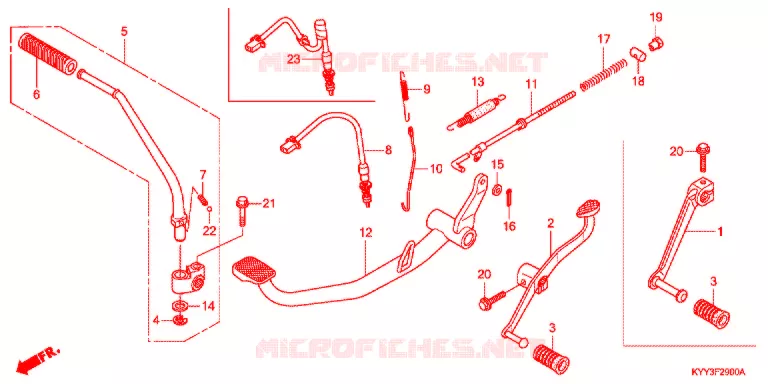 PEDAAL/KICKSTARTER ARM Honda MOTO 125 CB 2013  CGX125SHD