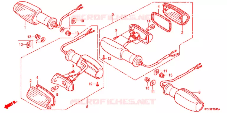 KNIPPERLICHT(2) Honda MOTO 125 CB 2014  CGX125SHD