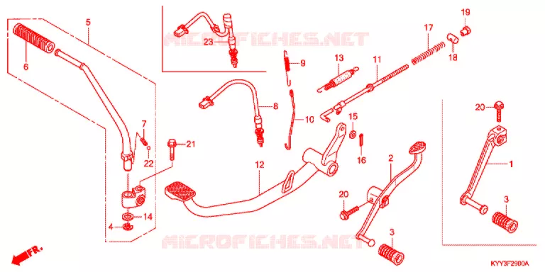 PEDAAL/KICKSTARTER ARM Honda MOTO 125 ACE 2013  CGX125SHD
