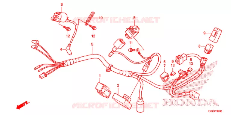 BEDRADINGSBUNDEL/ACCU Honda MOTO 110 CRF 2013  CRF110FD