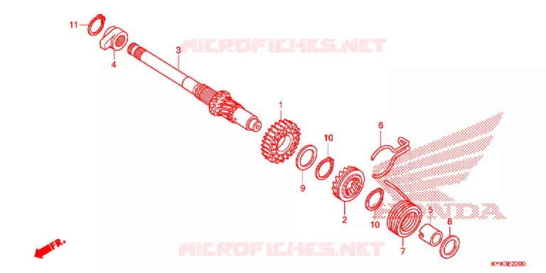 KICKSTARTER SPIL Honda MOTO 110 CRF 2013  CRF110FD