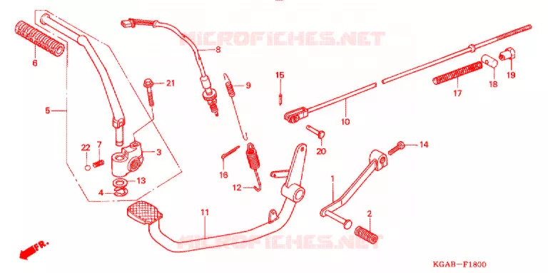 PEDAAL/KICKSTARTER ARM Honda MOTO 125 CG 2004  CG125KSE4