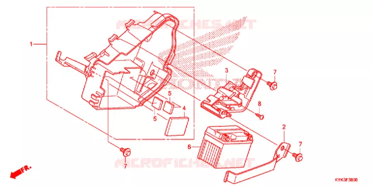 BEDRADINGSBUNDEL/ACCU Honda MOTO 110 CRF 2015  CRF110FE