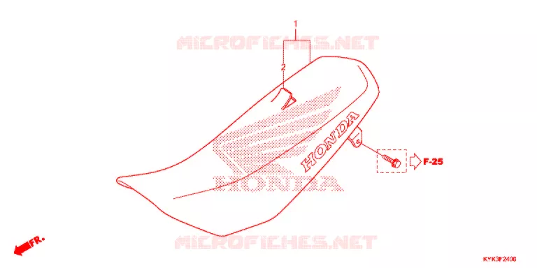 ENKELE ZITTING(2) Honda MOTO 110 CRF 2015  CRF110FE