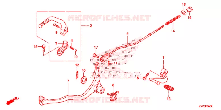 PEDAAL/KICKSTARTER ARM Honda MOTO 110 CRF 2014  CRF110FE