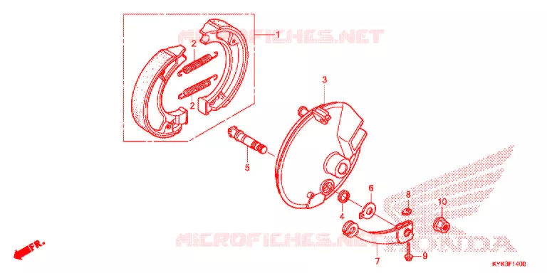 VOOR REM PANEEL Honda MOTO 110 CRF 2015  CRF110FE