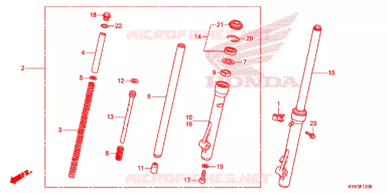 VOOR VORK Honda MOTO 110 CRF 2014  CRF110FE