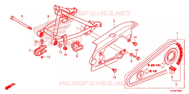 ZWAAI-ARM/KETTINGKAST Honda MOTO 110 CRF 2015  CRF110FE