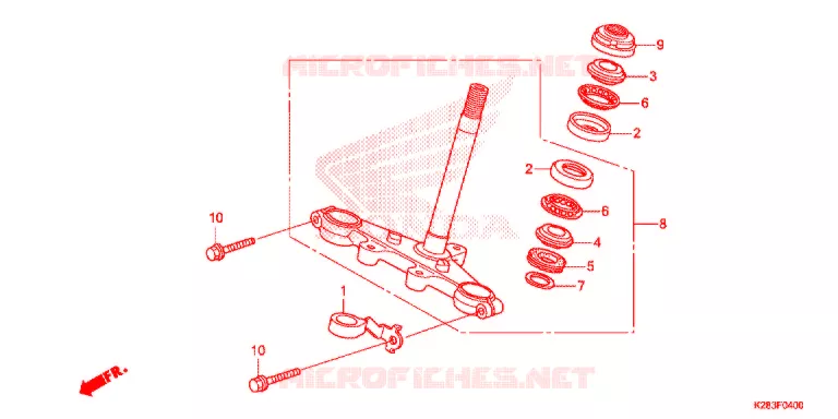 STURING STANG/BOVENSTE BRUG Honda MOTO 125 CRF 2016  CRF125FBE