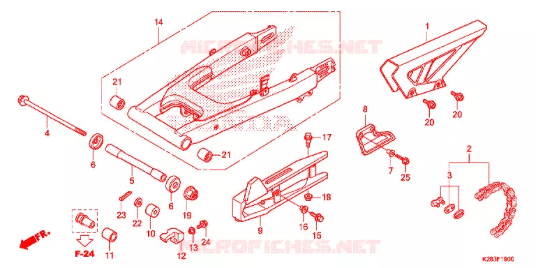 ZWAAI-ARM/KETTINGKAST Honda MOTO 125 CRF 2016  CRF125FBE