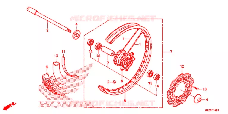 VOORWIEL (CRF250L) Honda MOTO 250 CRF 2013  CRF250LD