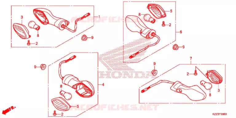 KNIPPERLICHT(2) Honda MOTO 250 CRF 2013  CRF250LD