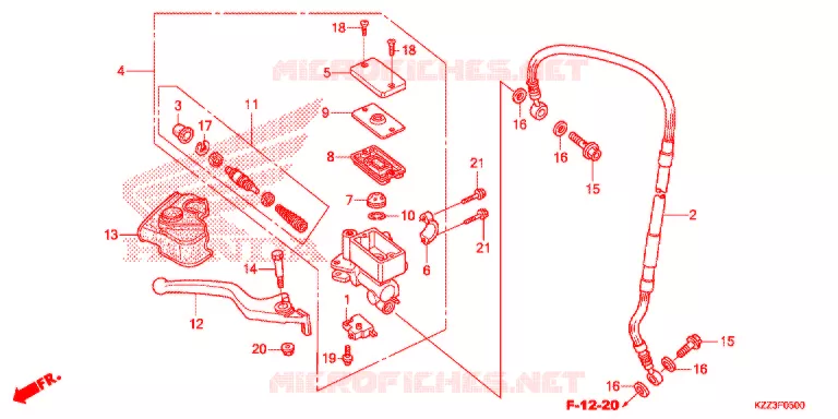 VOOR REM HOOFD CILINDER Honda MOTO 250 CRF 2014  CRF250LD