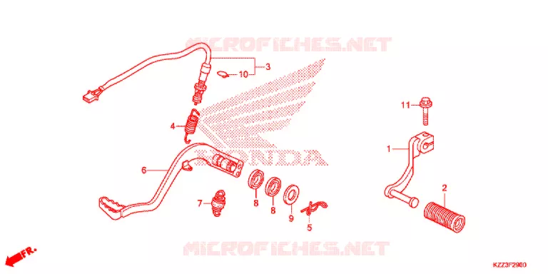 OPSTAP/PEDAAL Honda MOTO 250 CRF 2013  CRF250LD