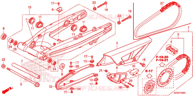 ZWAAI-ARM/KETTINGKAST Honda MOTO 250 CRF 2013  CRF250LD