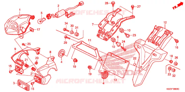 ACHTERLICHT(2) Honda MOTO 250 CRF 2013  CRF250LD