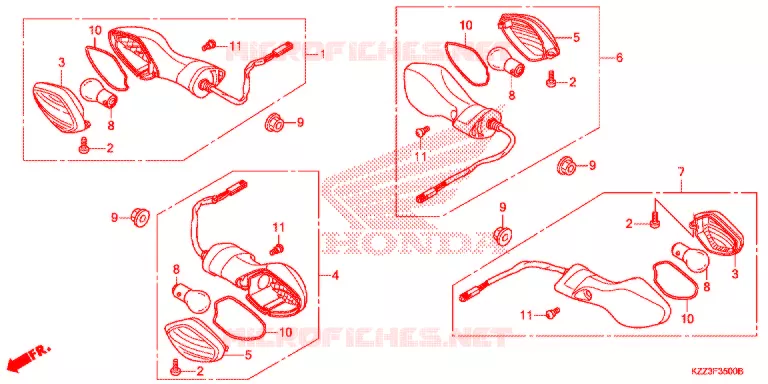 KNIPPERLICHT(2) Honda MOTO 250 CRF 2014  CRF250LD