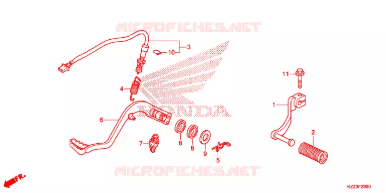 OPSTAP/PEDAAL Honda MOTO 250 CRF 2013  CRF250LD