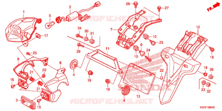 ACHTERLICHT(2) Honda MOTO 250 CRF 2014  CRF250LD
