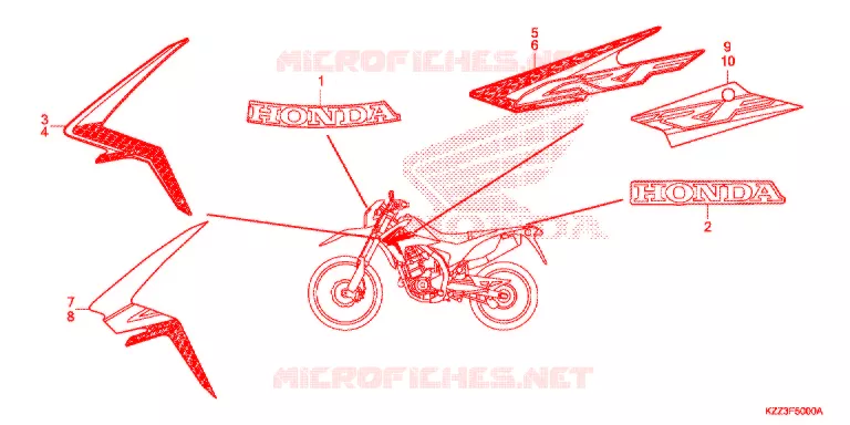 EMBLEEM/STREEP (CRF250L) Honda MOTO 250 CRF 2013  CRF250LD