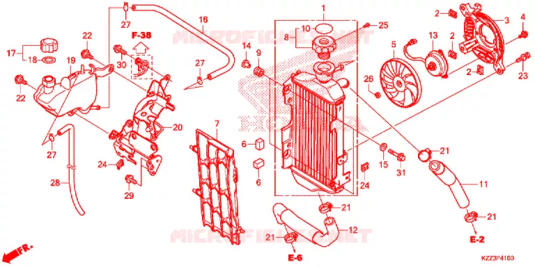 RADIATOR Honda MOTO 250 CRF 2014  CRF250LD