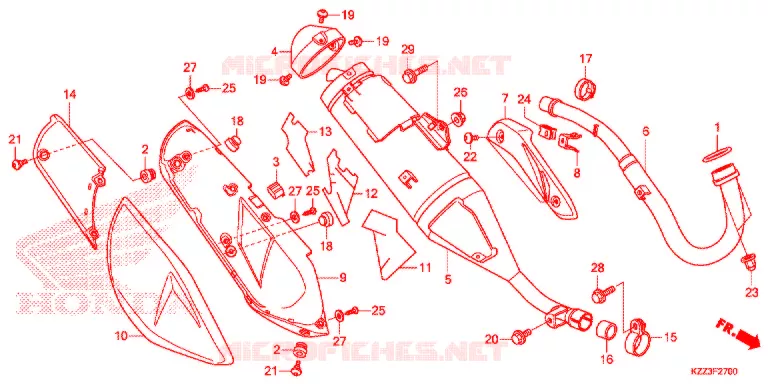 UITLAATDEMPER(2) Honda MOTO 250 CRF 2013  CRF250LD