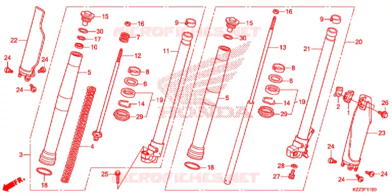 VOOR VORK Honda MOTO 250 CRF 2013  CRF250LD