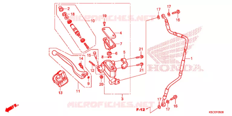 VOOR REM HOOFD CILINDER Honda MOTO 250 CRF 2014  CRF250XD