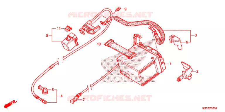 BEDRADINGSBUNDEL/ACCU Honda MOTO 250 CRF 2013  CRF250XD
