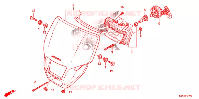 KOPLAMP Honda MOTO 250 CRF 2013  CRF250XD