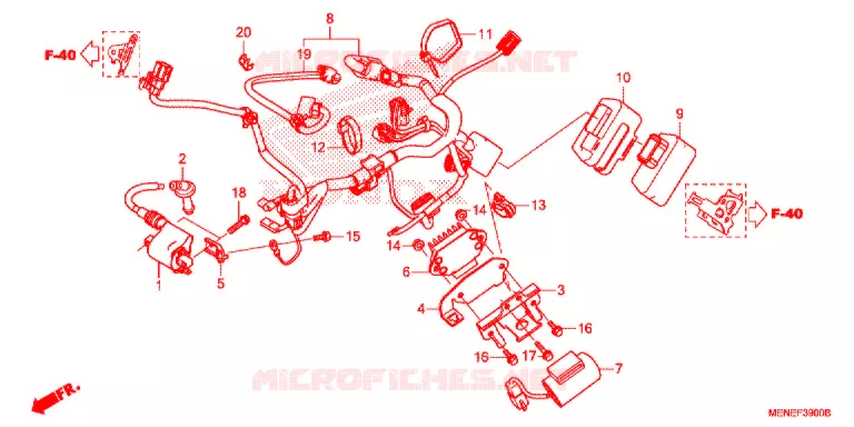 BEDRADINGSBUNDEL/ACCU Honda MOTO 450 CRF 2014  CRF450RE