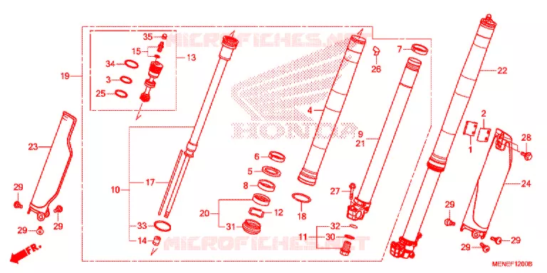 VOOR VORK (D/E) Honda MOTO 450 CRF 2014  CRF450RE