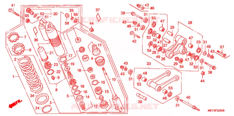 ACHTER KUSSEN(2) Honda MOTO 450 CRF 2013  CRF450XD